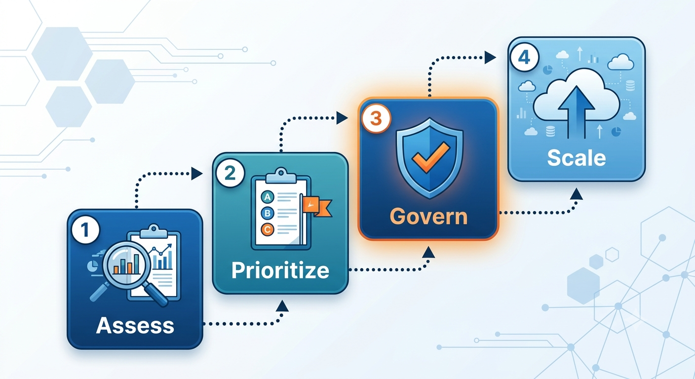 Four-step contact center modernization roadmap: assess, prioritize, govern, and scale